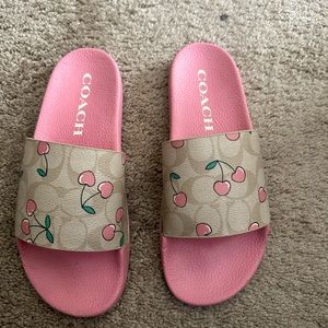 Coach Valentine’s Day slides , Cherry design